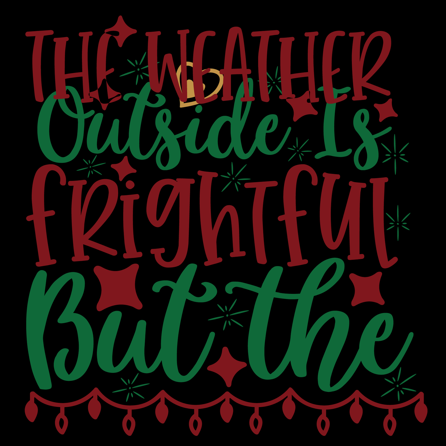 Festive Weather T-shirt Design (White)