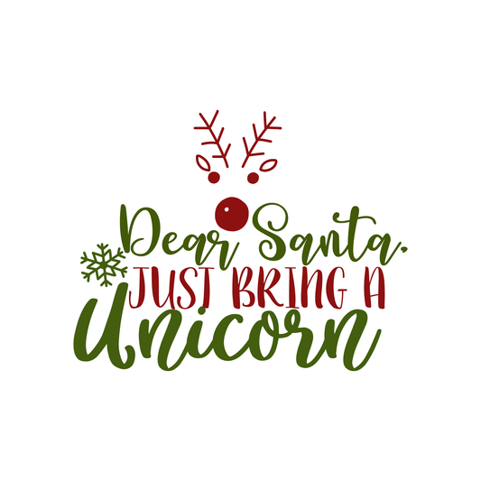 Dear Santa Unicorn T-shirt (White)