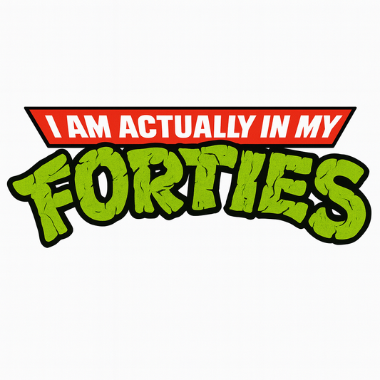 Actually In My Forties Retro Tee (White)