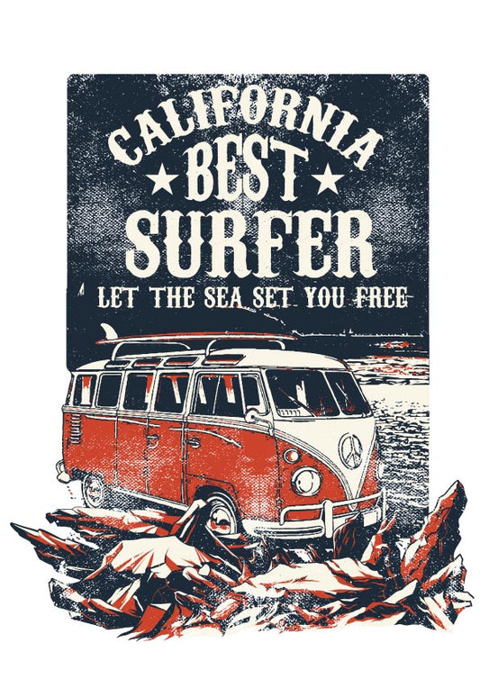 California Surfer Vintage T-shirt (Black)