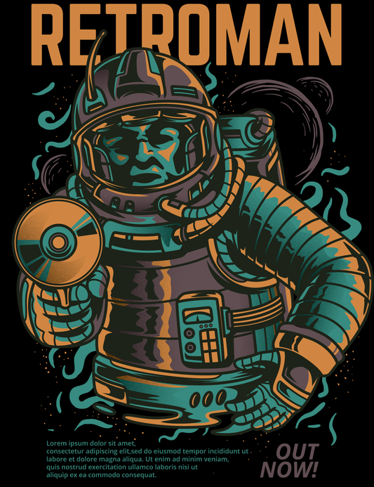 Retro Astronaut Graphic Tee (White)