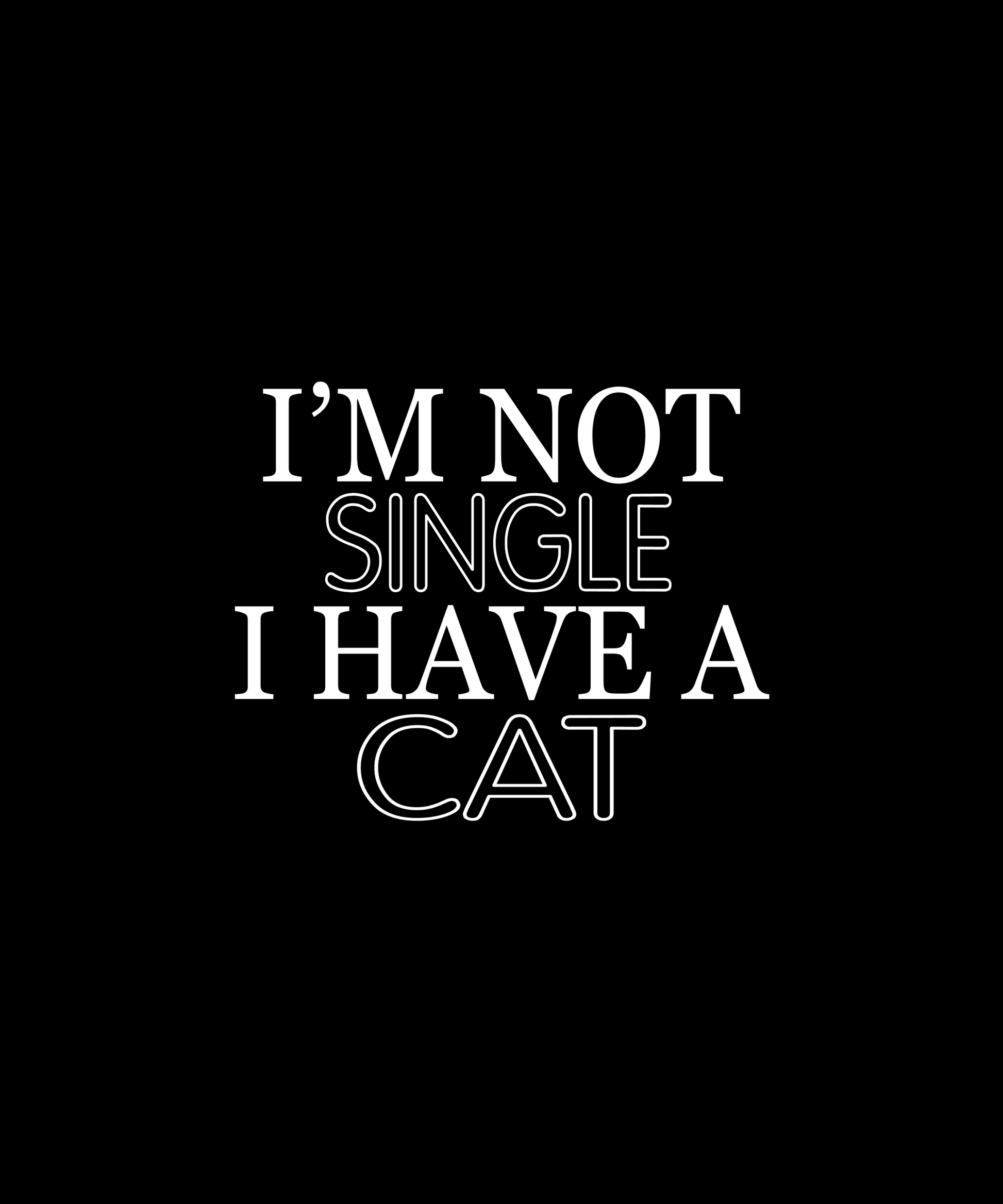 Cat Lover's Humorous T-shirt (Black)