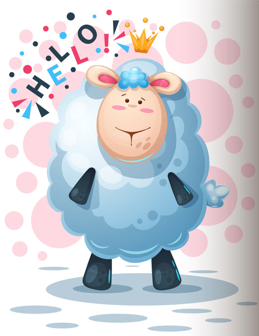 Cute Sheep Graphic Tee (Black)