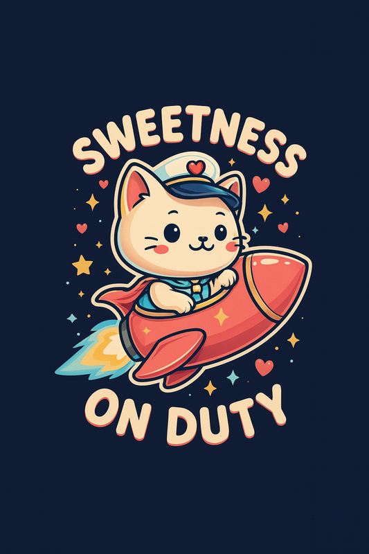 Sweetness On Duty — Tee (Navy)