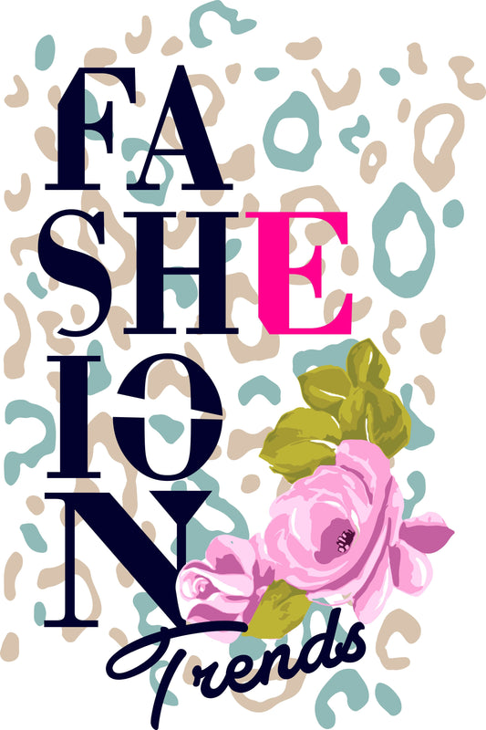 Trendy Floral Graphic Tee (Black)