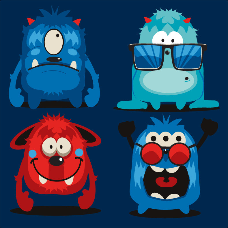 Playful Monster Graphic T-shirt (Black)