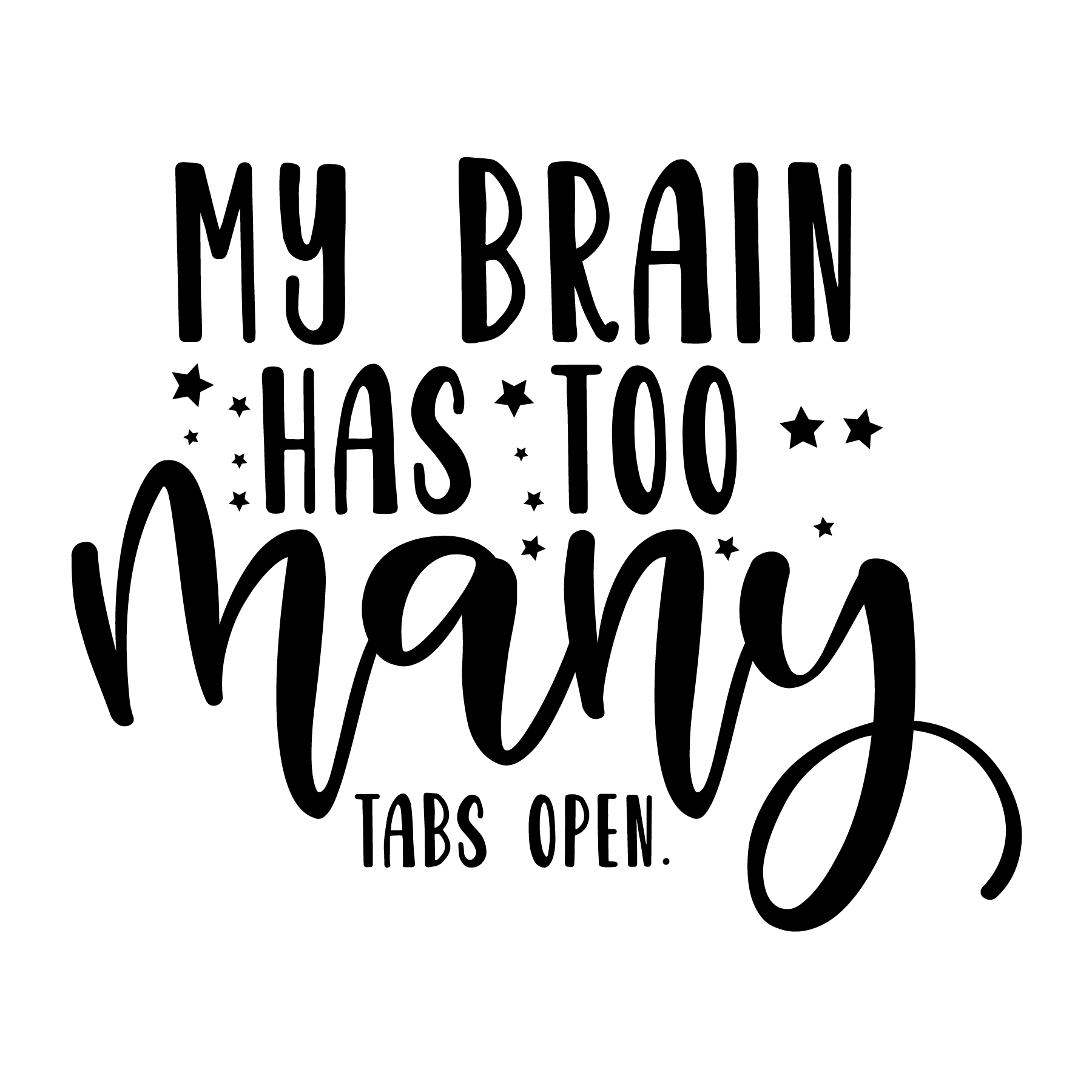 Funny Brain Tabs Open T-shirt (White)