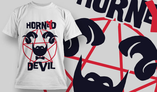 Horned Devil Graphic T-shirt (Black)