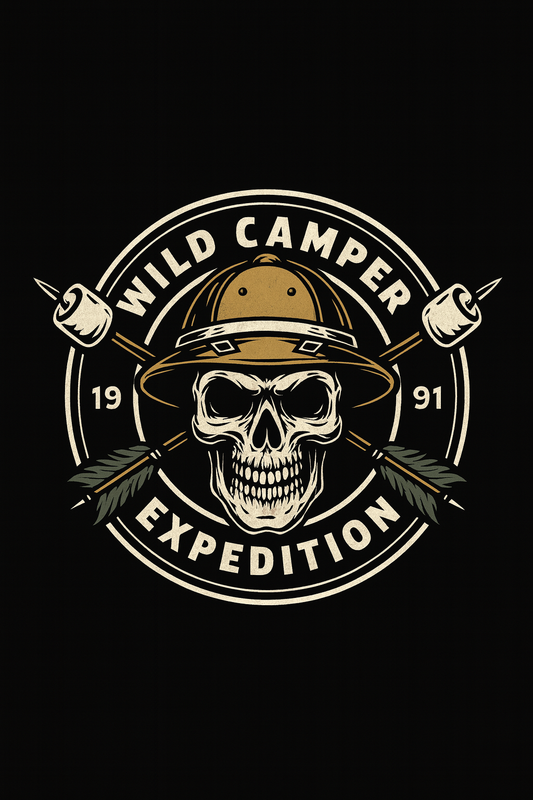 Wild Camper Expedition Skull Tee (Black)