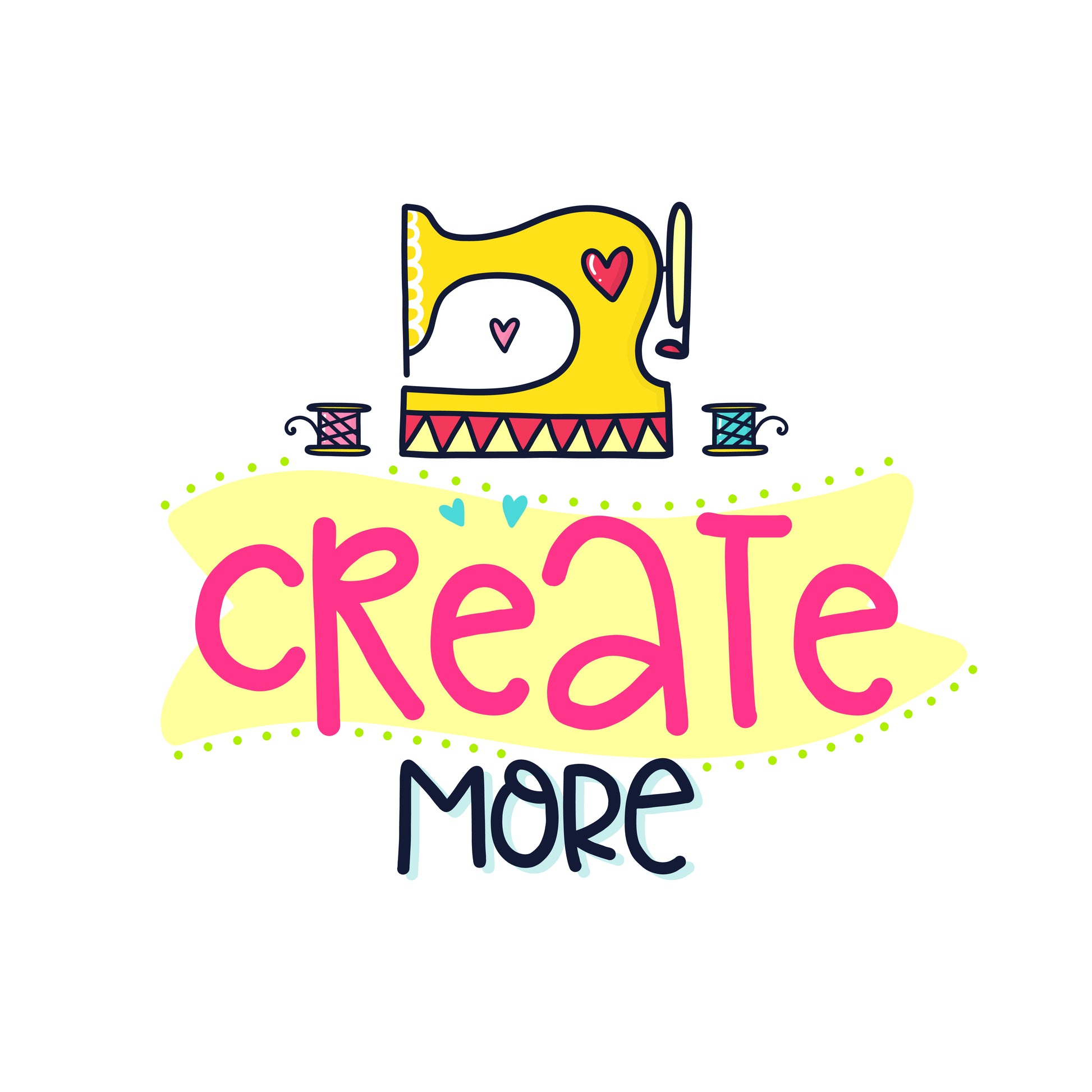 Create More Sewing T-shirt (White)