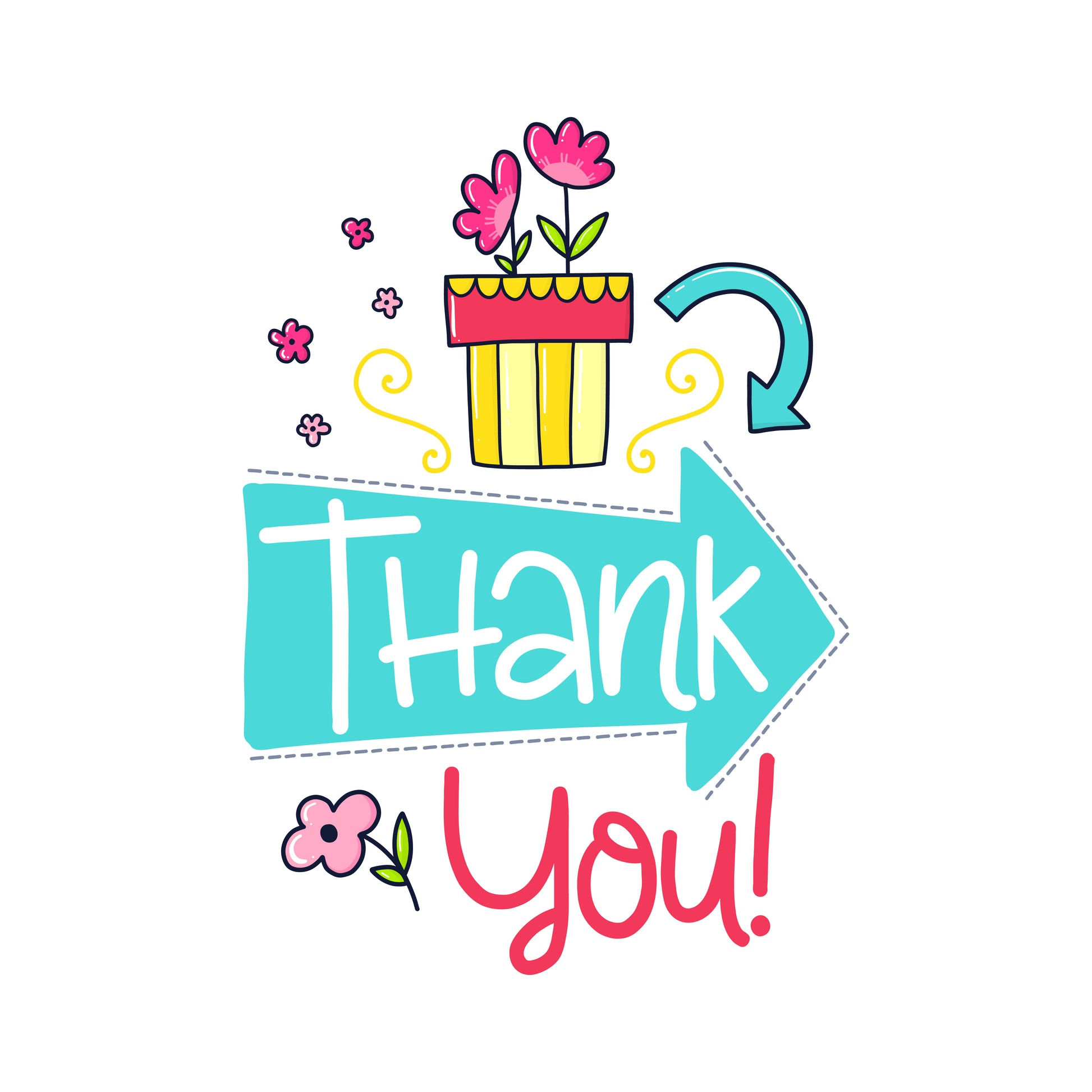 Thank You Floral T-shirt (White)