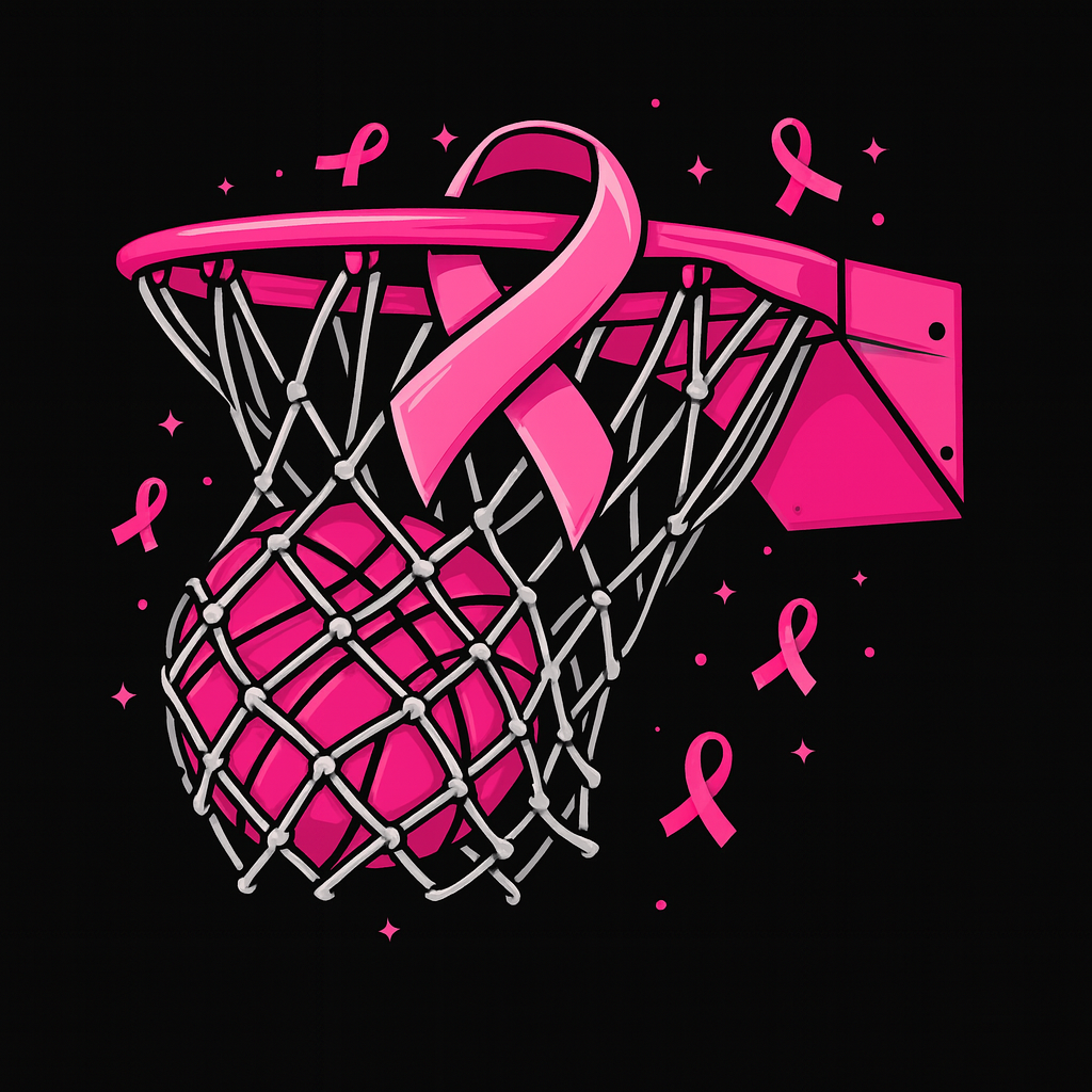 Basketball Hoop With Ribbon Design