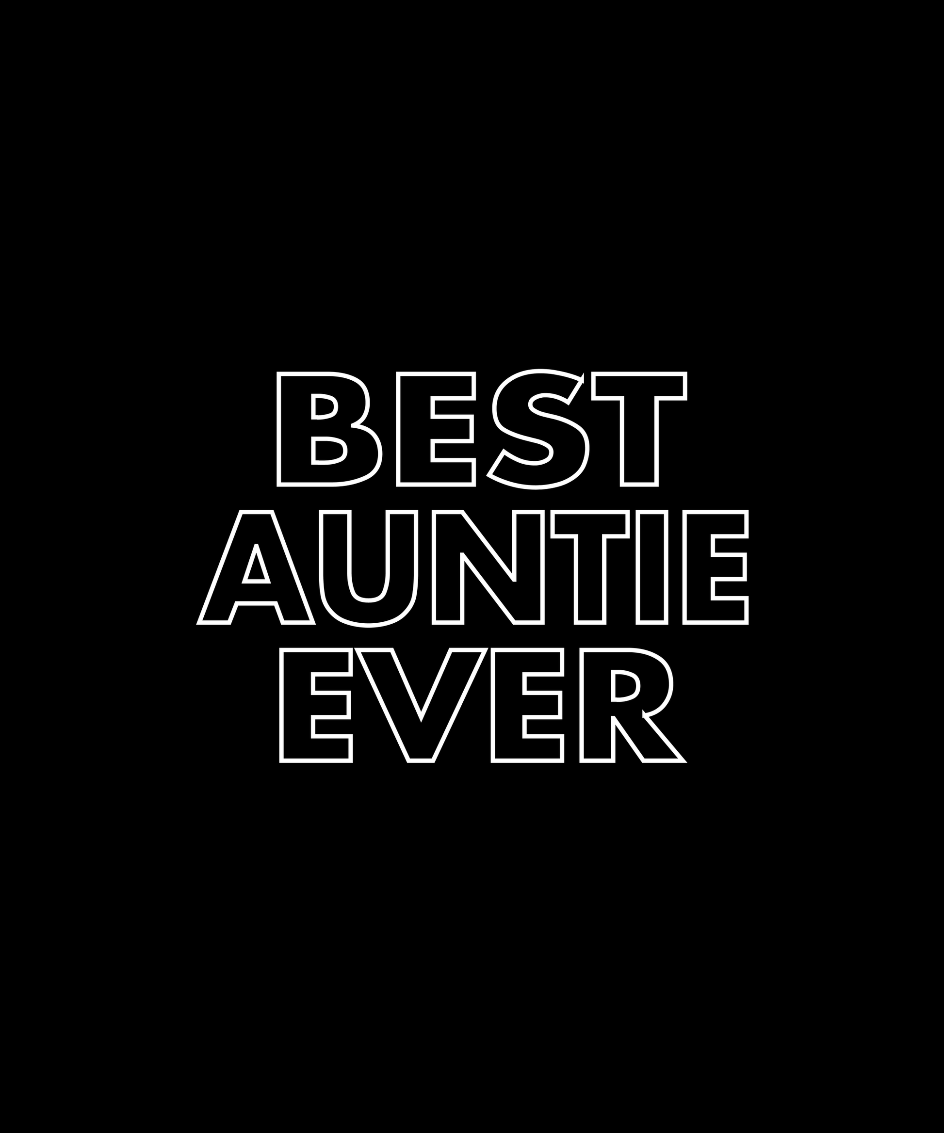 Best Auntie Ever T-shirt (Black)