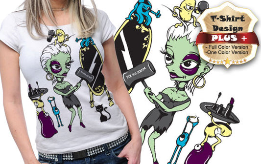 Unique Graphic Tee Design (White)