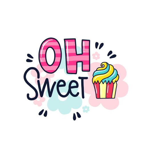 Oh Sweet Cupcake Design (White)