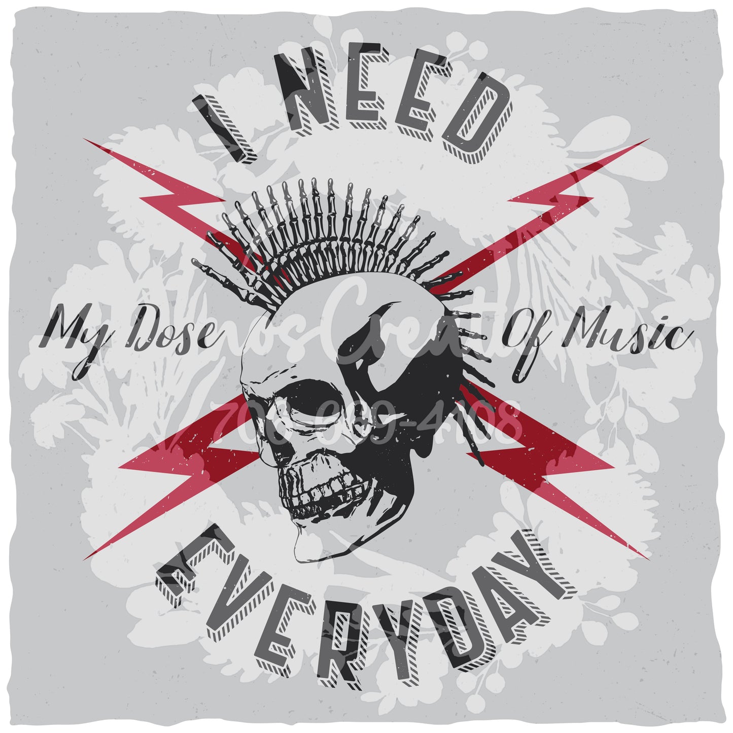 Skull Music Dose T-shirt (Black) [WM v1 124ab7d5]