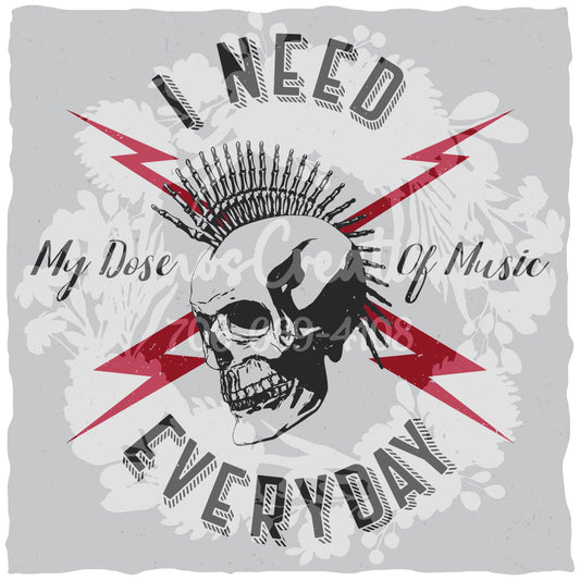 Skull Music Dose T-shirt (Black) [WM v1 124ab7d5]