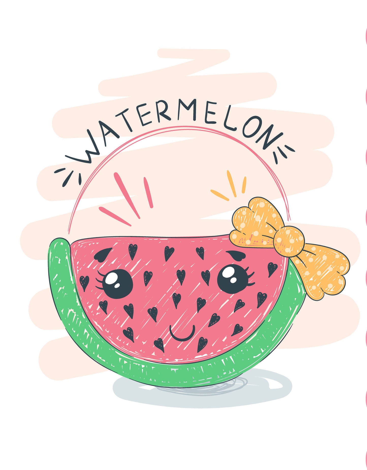 Cute Watermelon Graphic Tee (White)