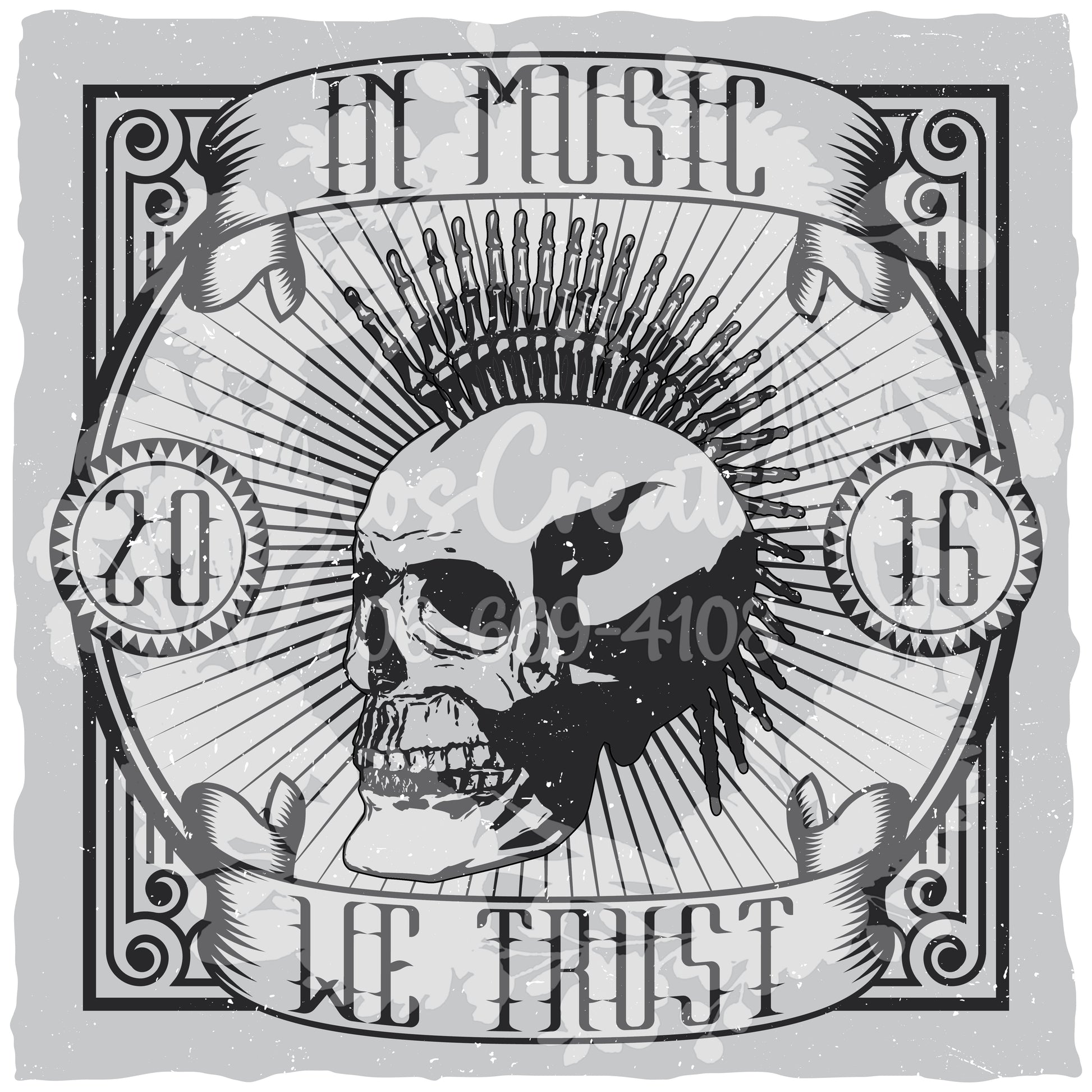 Music Trust Skull Graphic Tee (Black) [WM v1 92769508] [WM v1 eeeee082]