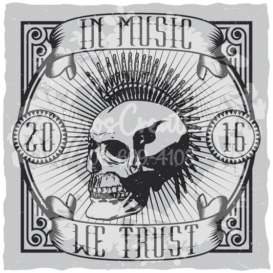 Music Trust Skull Graphic Tee (Black) [WM v1 92769508] [WM v1 eeeee082]