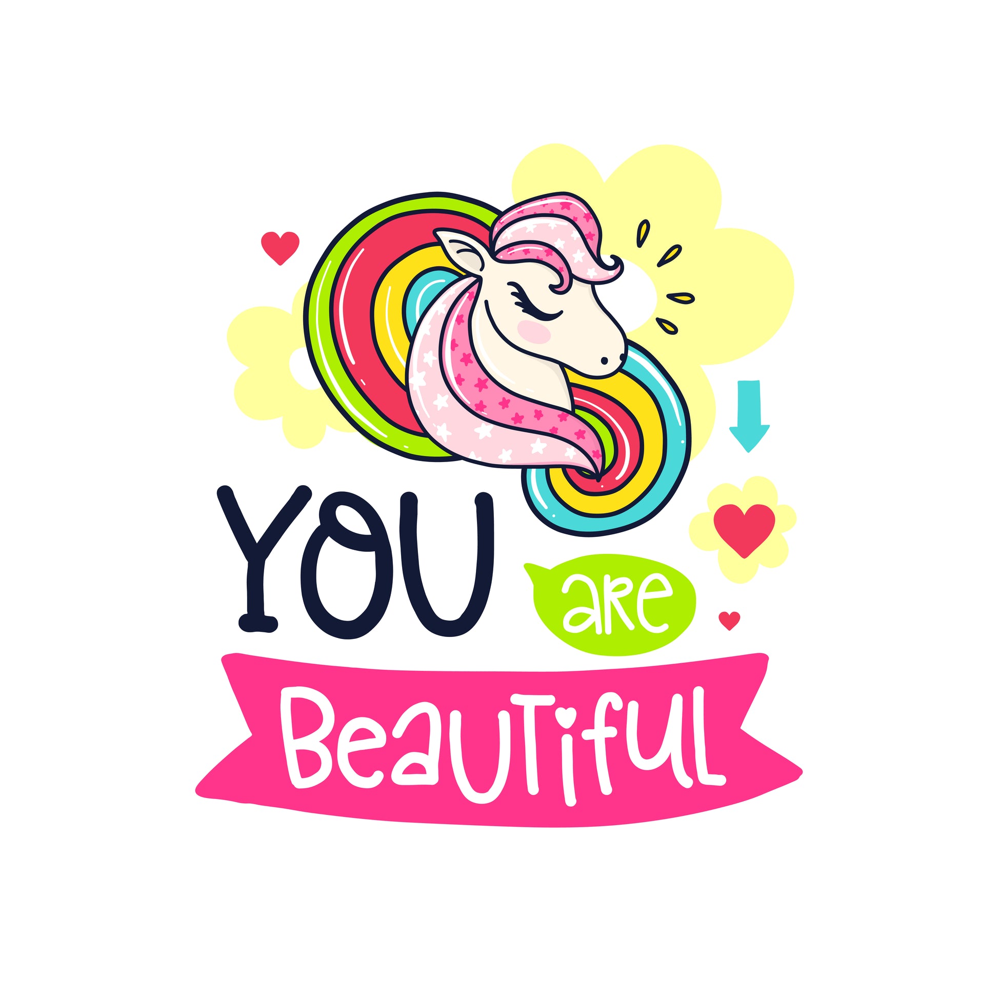 Unicorn You Are Beautiful Tee (White)