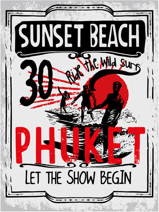 Phuket Sunset Beach T-shirt (Black)