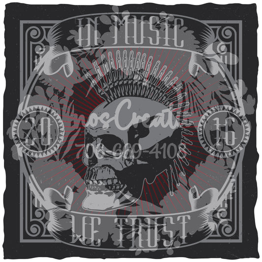 Music Trust Skull Graphic Tee (Black) [WM v1 92769508] [WM v1 002ef0ab]