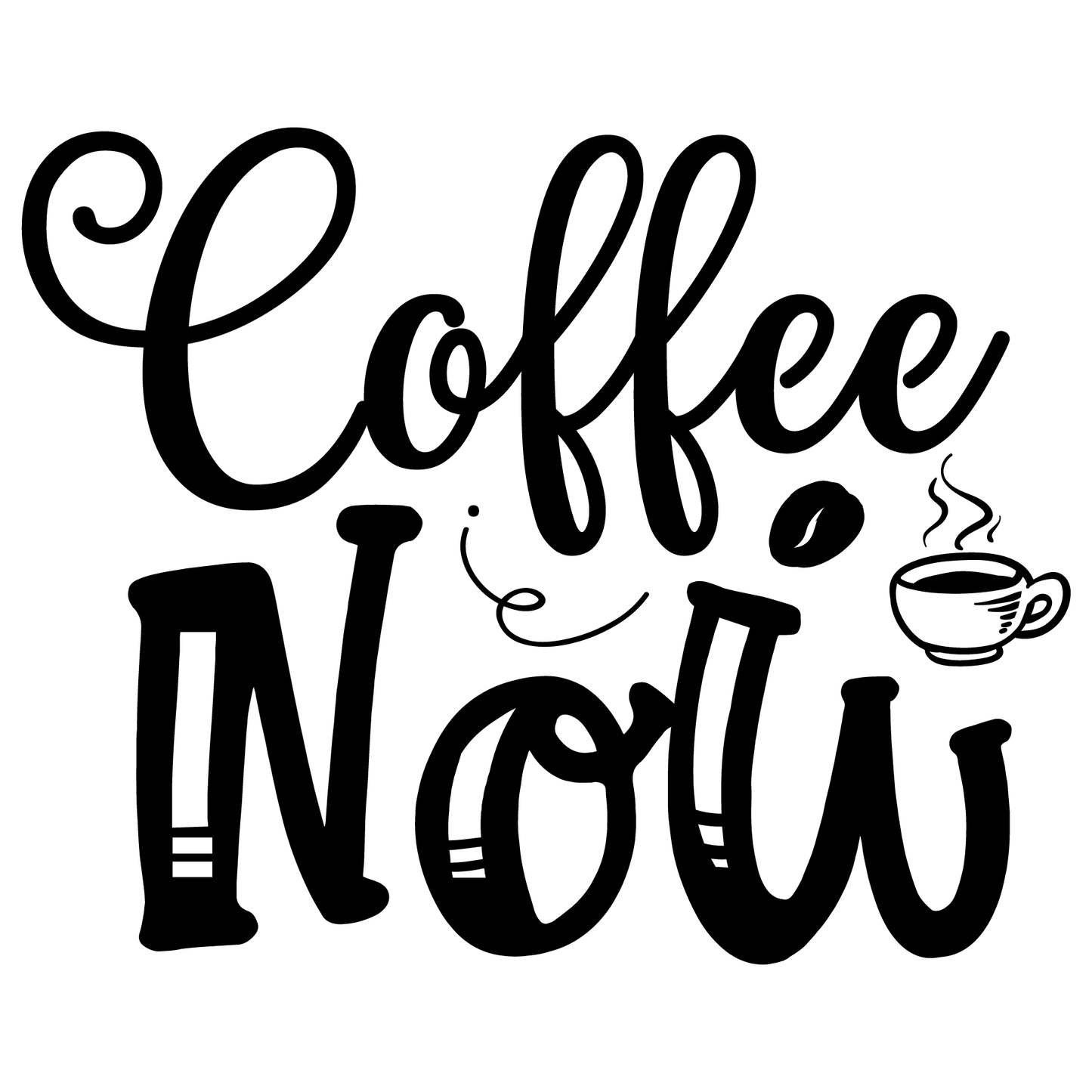 Coffee Now- Tee (White)