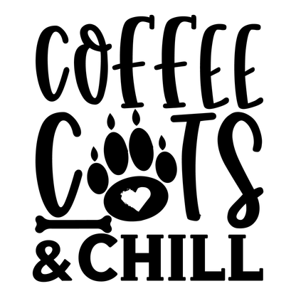 Coffee Cats And Chill- Tee (White)