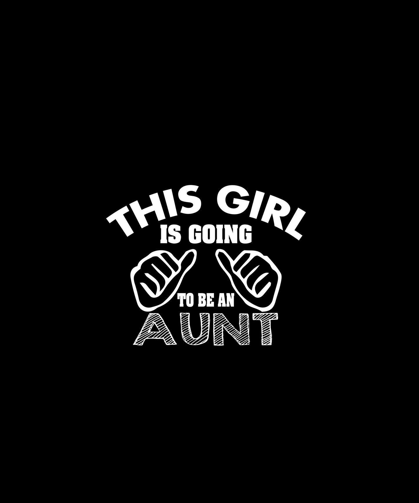 Aunt Announcement T-shirt (Black)