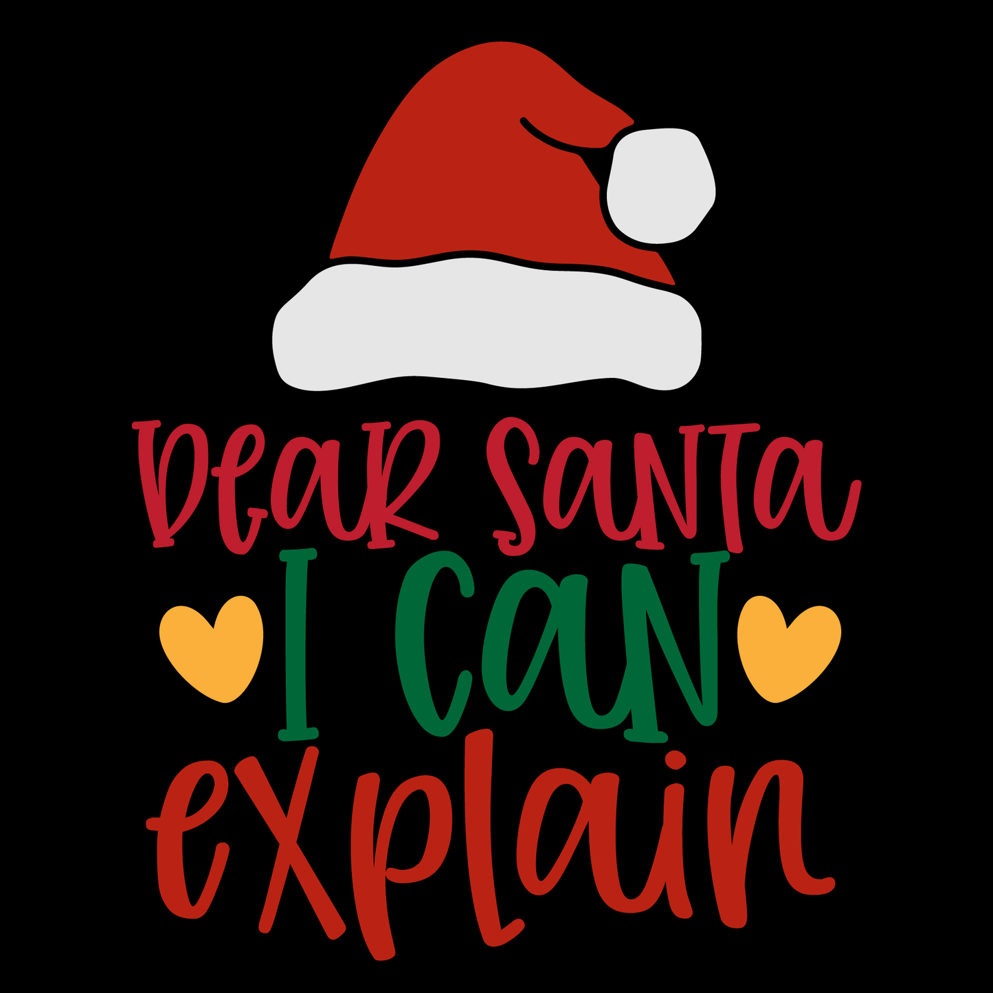 Dear Santa I Can Explain T-shirt (White)