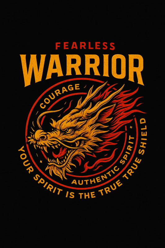 Fearless Warrior Dragon Crest Tee (Black)