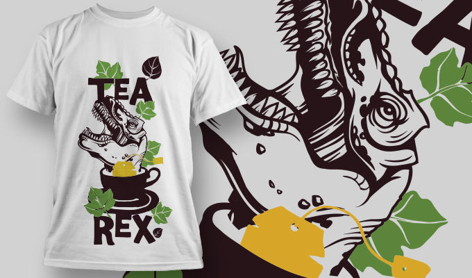 Tea Rex Graphic T-shirt (White)