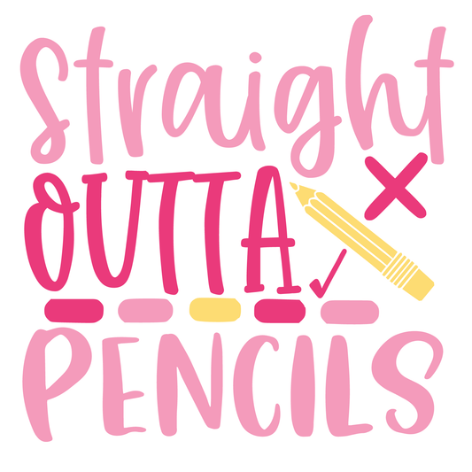 Straight Outta Pencils T-shirt (White)