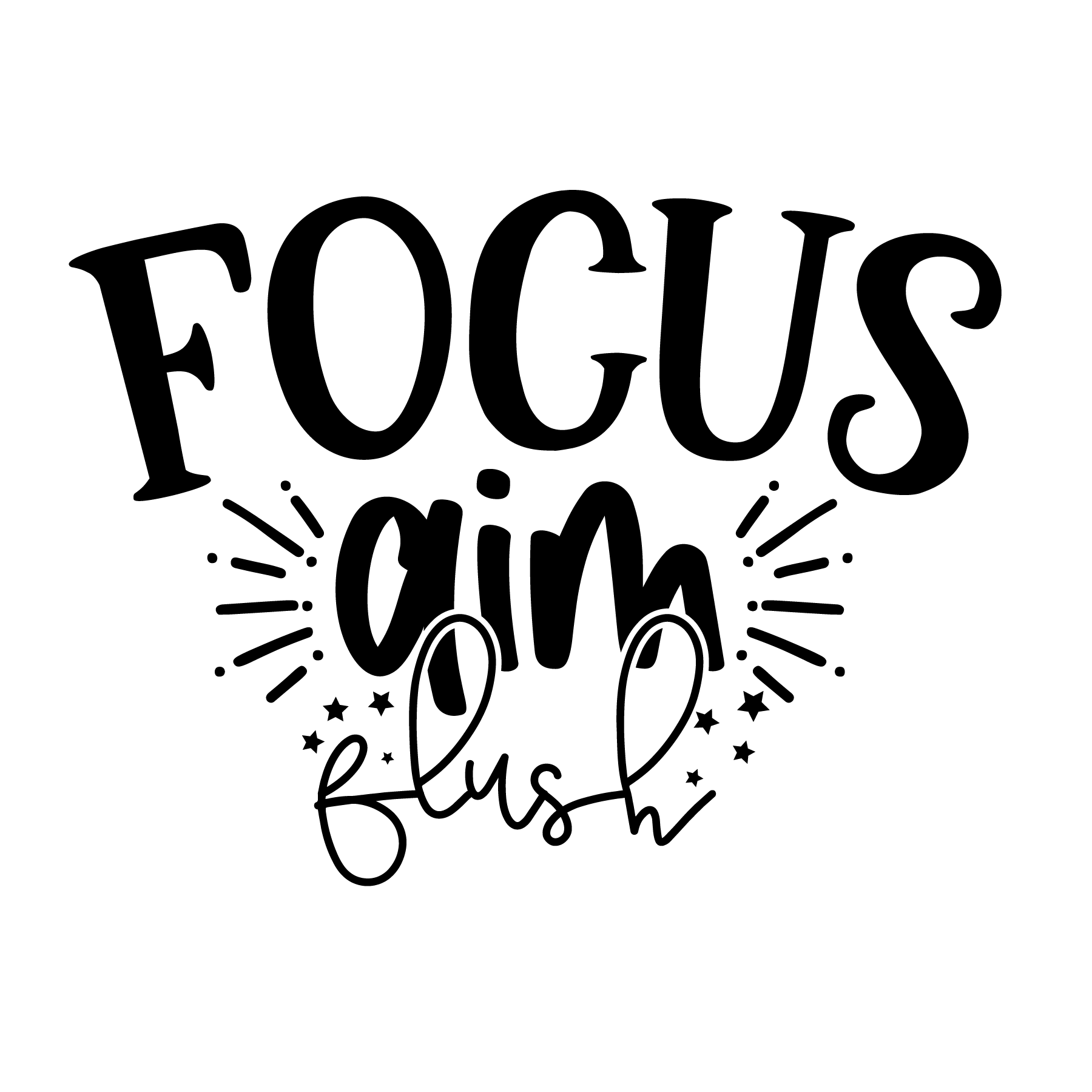 Focus Aim Blush T-shirt (White)