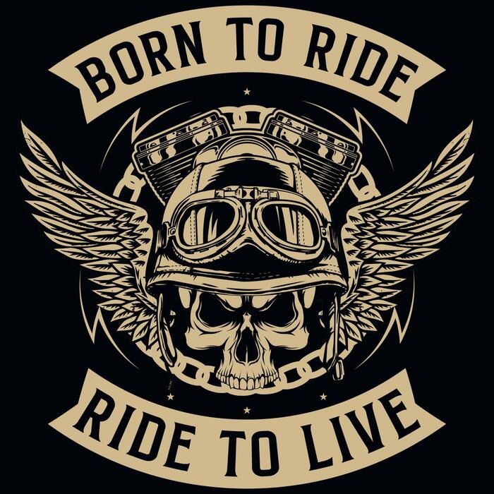 Born To Ride T-shirt (White)