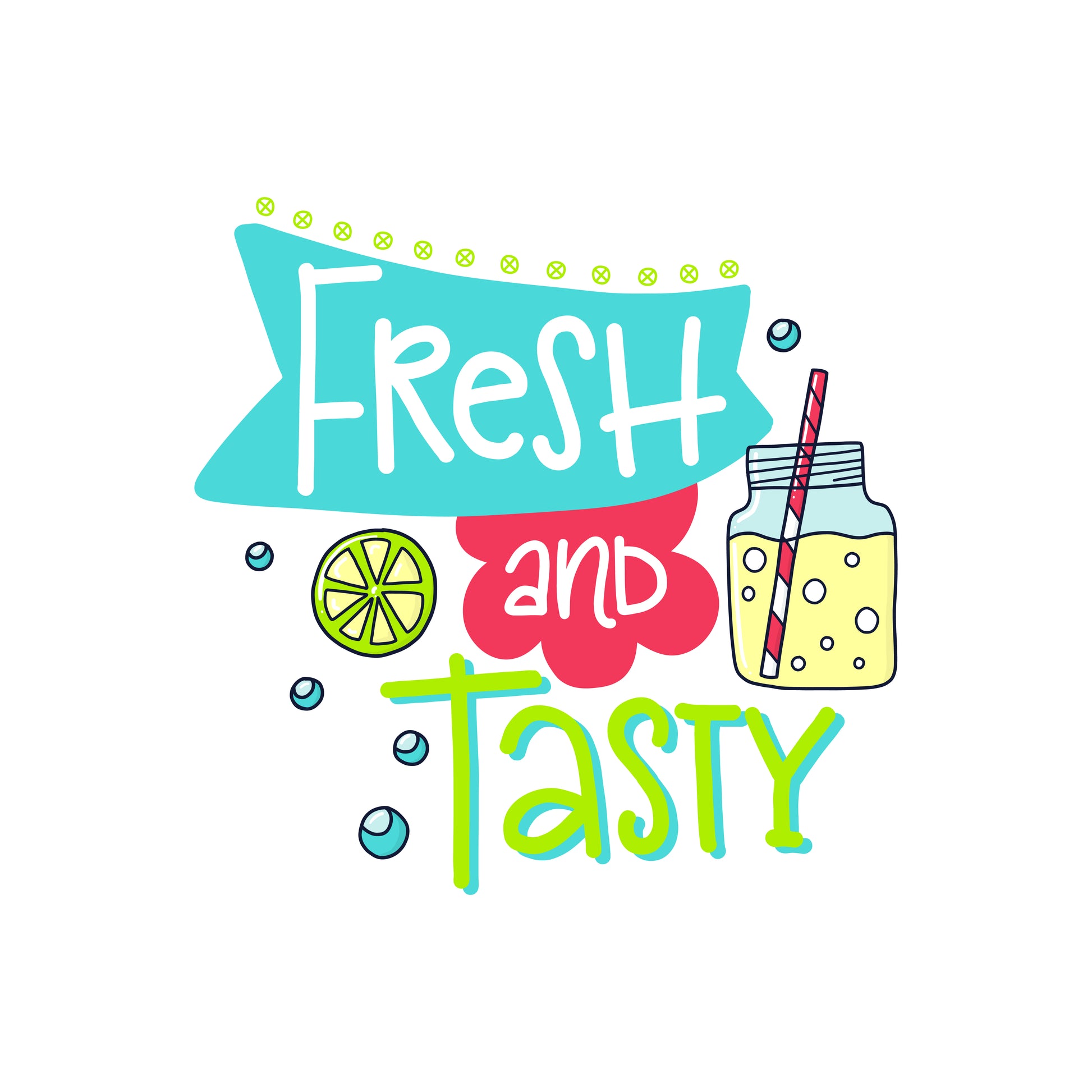 Fresh And Tasty Beverage Tee (White)