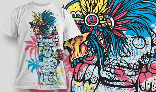 Vibrant Graphic T-shirt Design (Black)
