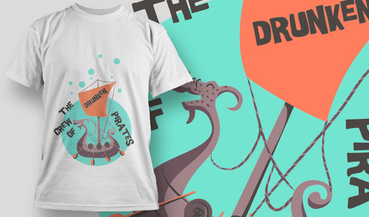 Drunken Pirates Crew T-shirt (Black)