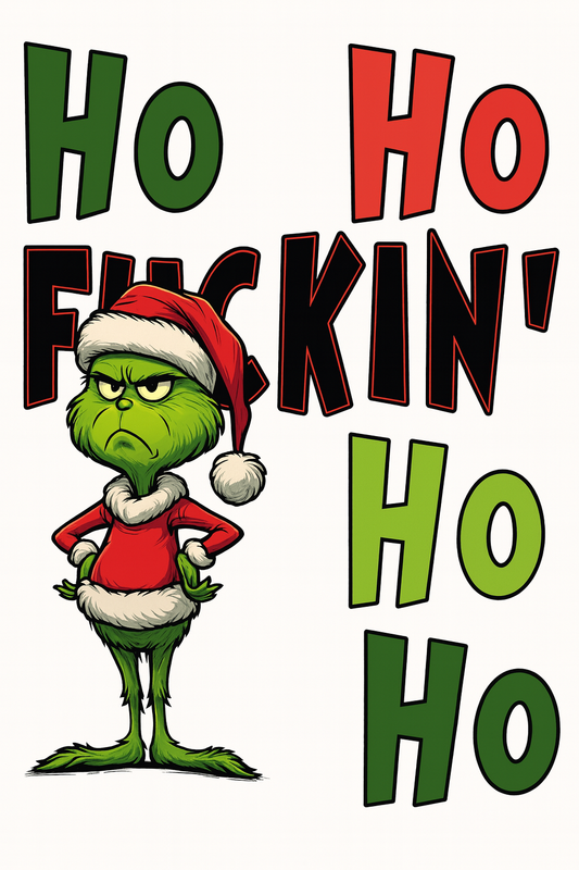 Ho F***in' Ho Grumpy Christmas Goblin Tee (White)