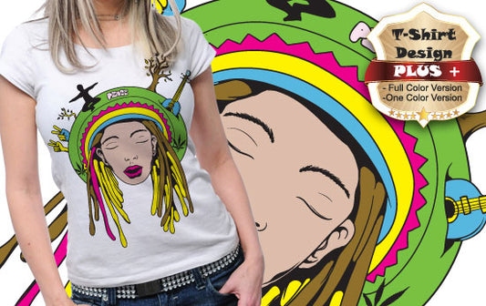 Vibrant Artistic T-shirt Design (Black)