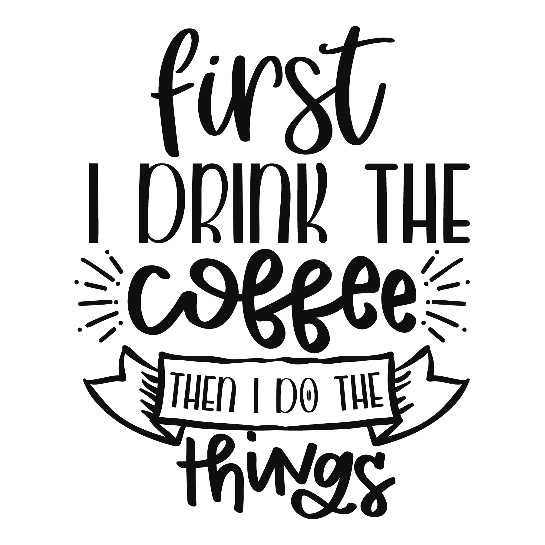 Coffee First, Then Productivity Tee (White)