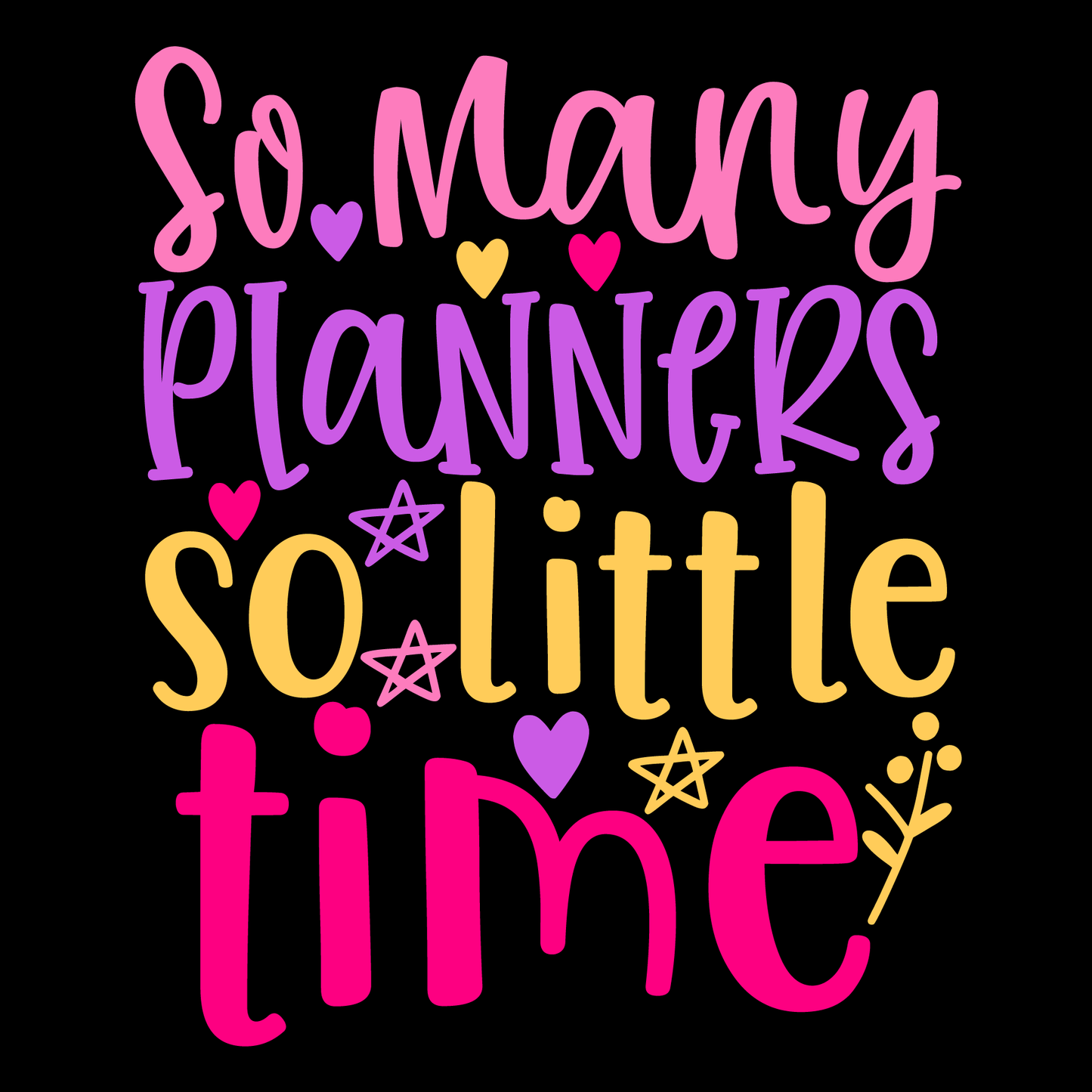 Fun Planner Enthusiast T-Shirt (Black version)