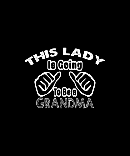 Excited Grandma Announcement T-shirt (Black)