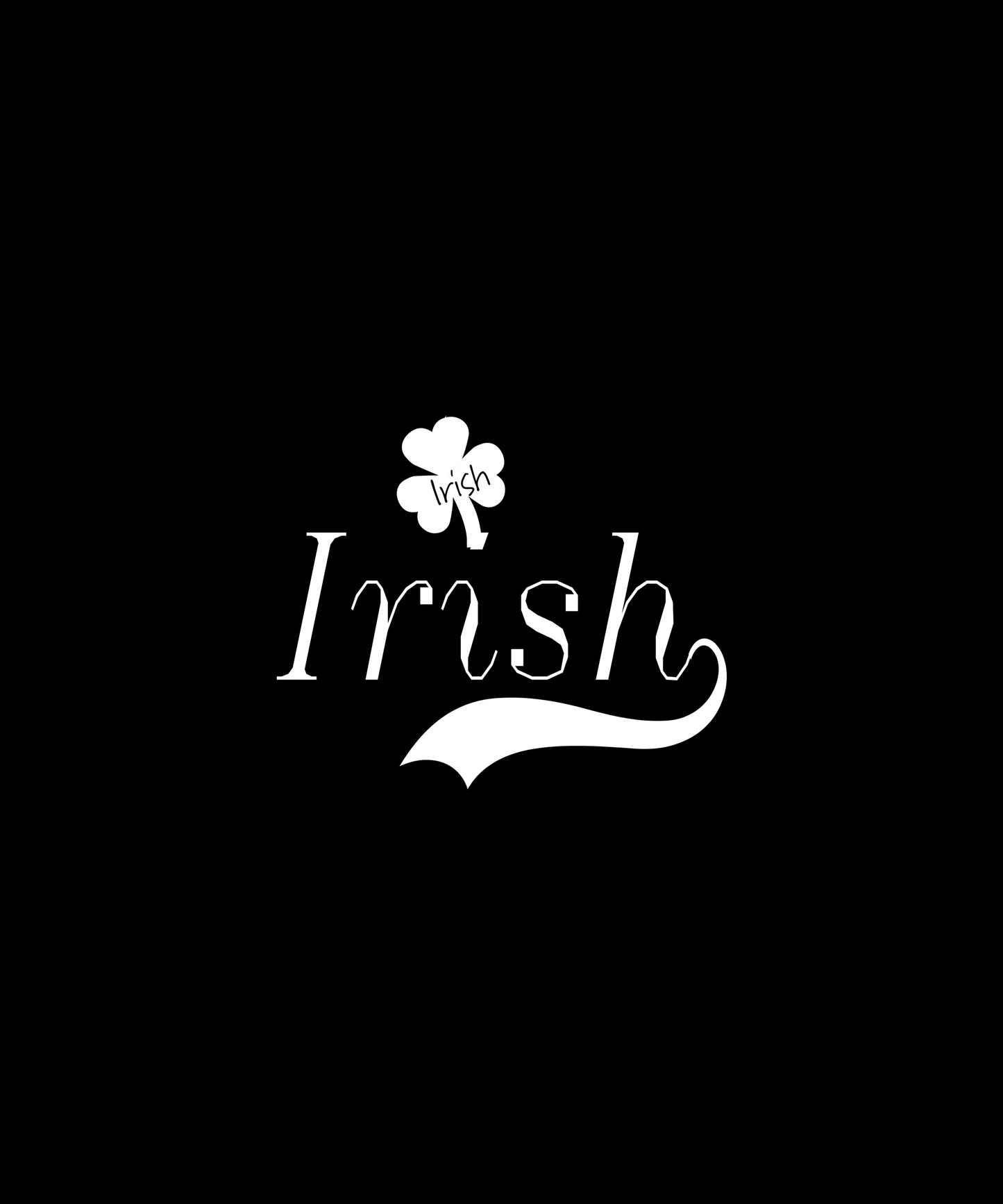 Irish Shamrock T-shirt Design (Black)