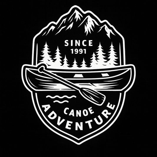 Canoe Adventure 1991 Mountain Badge Tee (Black)