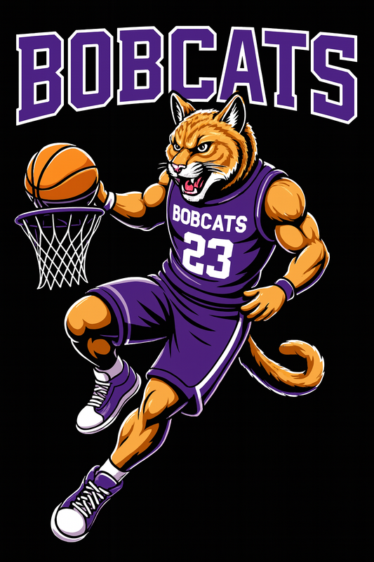 Bobcats Basketball Graphic Tee