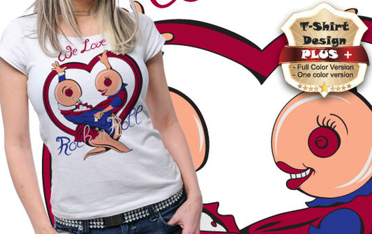 Rock And Roll Love T-shirt (White)