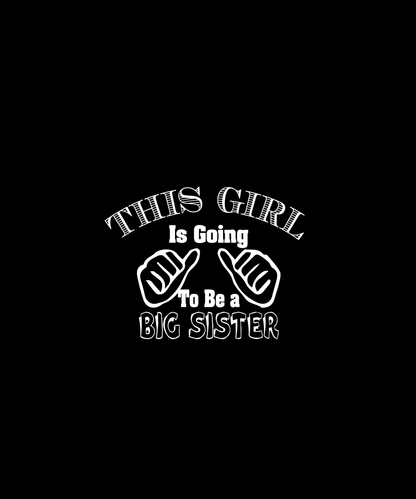 Big Sister Announcement T-shirt (Black)