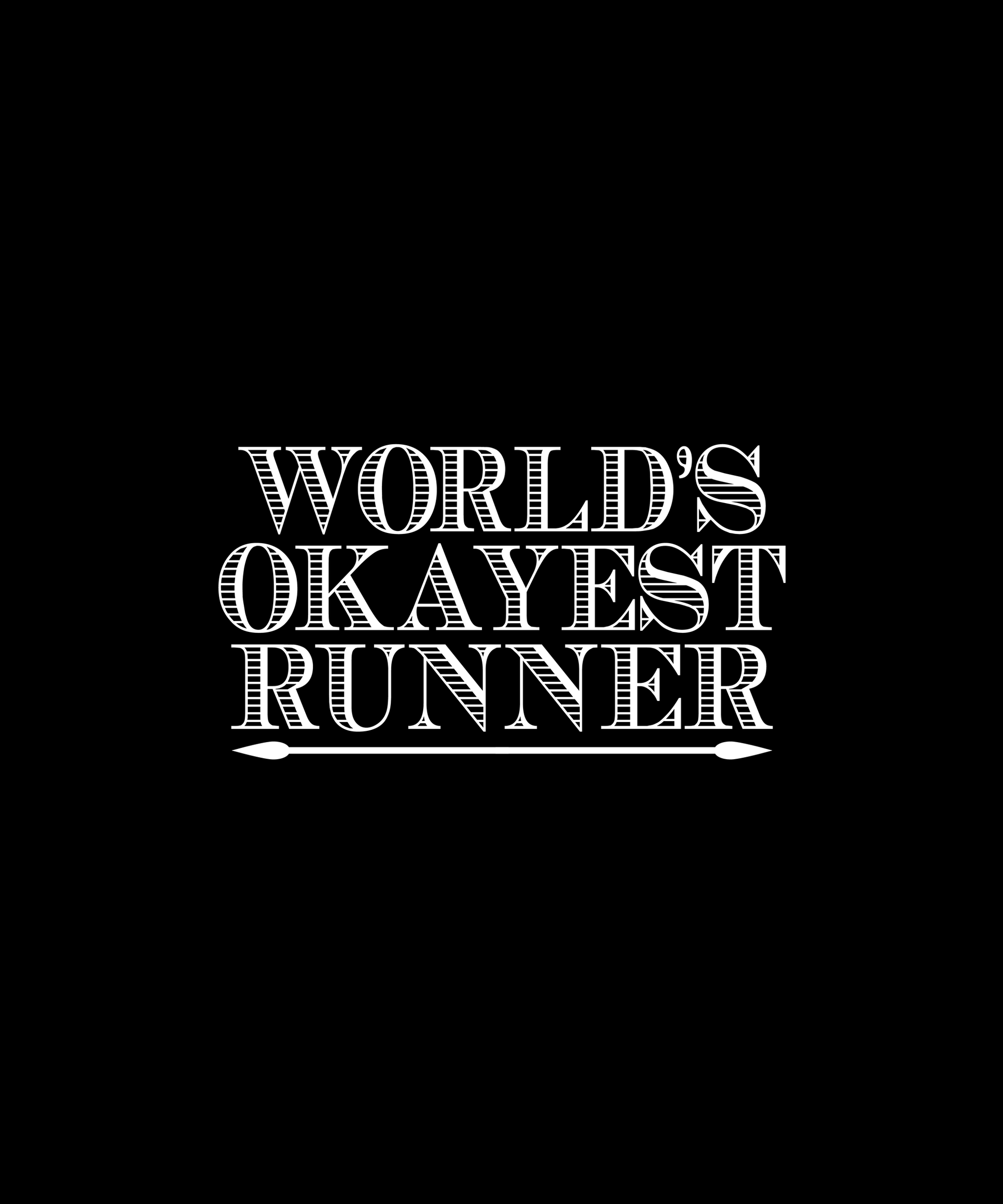 World's Okayest Runner T-shirt (Black)